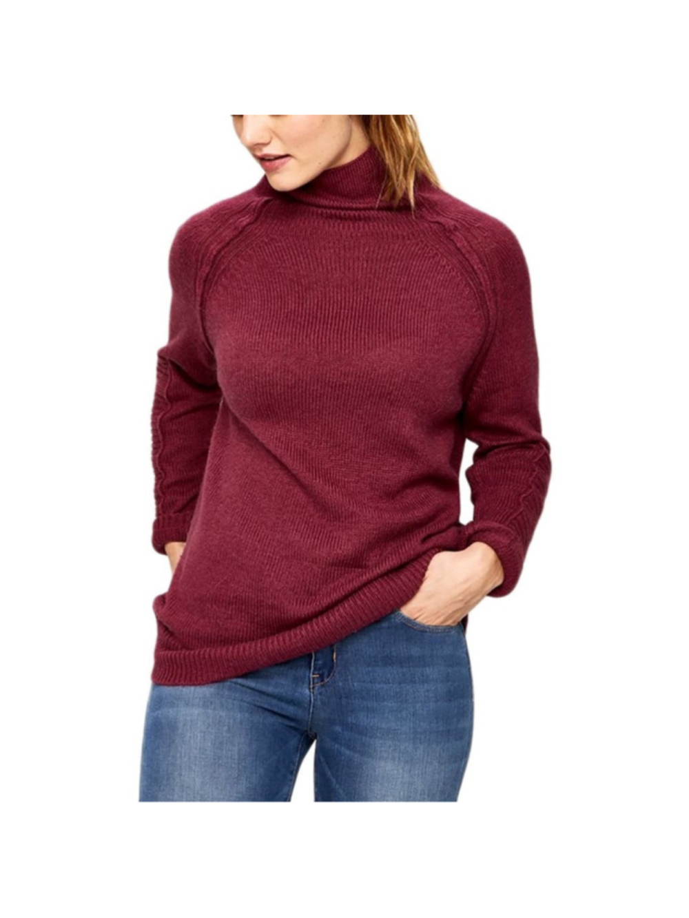Lole Bellamy Sweater wool alpaca blend high neck reversed seam warm comfy sz xs